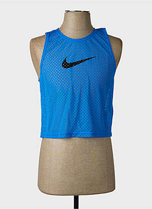 Marškiniai be rankovių apvalus kaklas be rankų mėlyna NIKE vyras