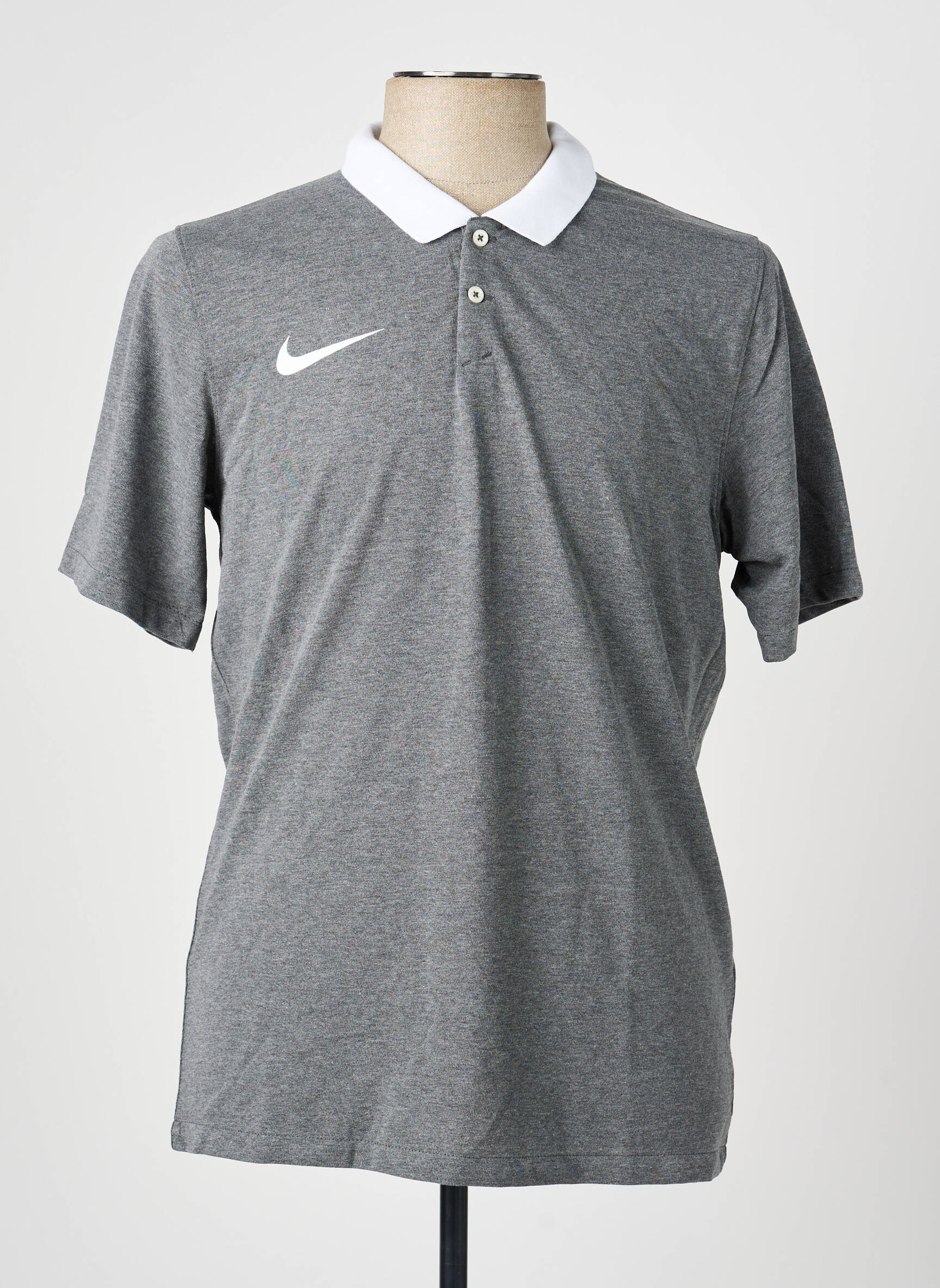 Polo centrinė iškirptė trumpas rankovės pilka NIKE vyras