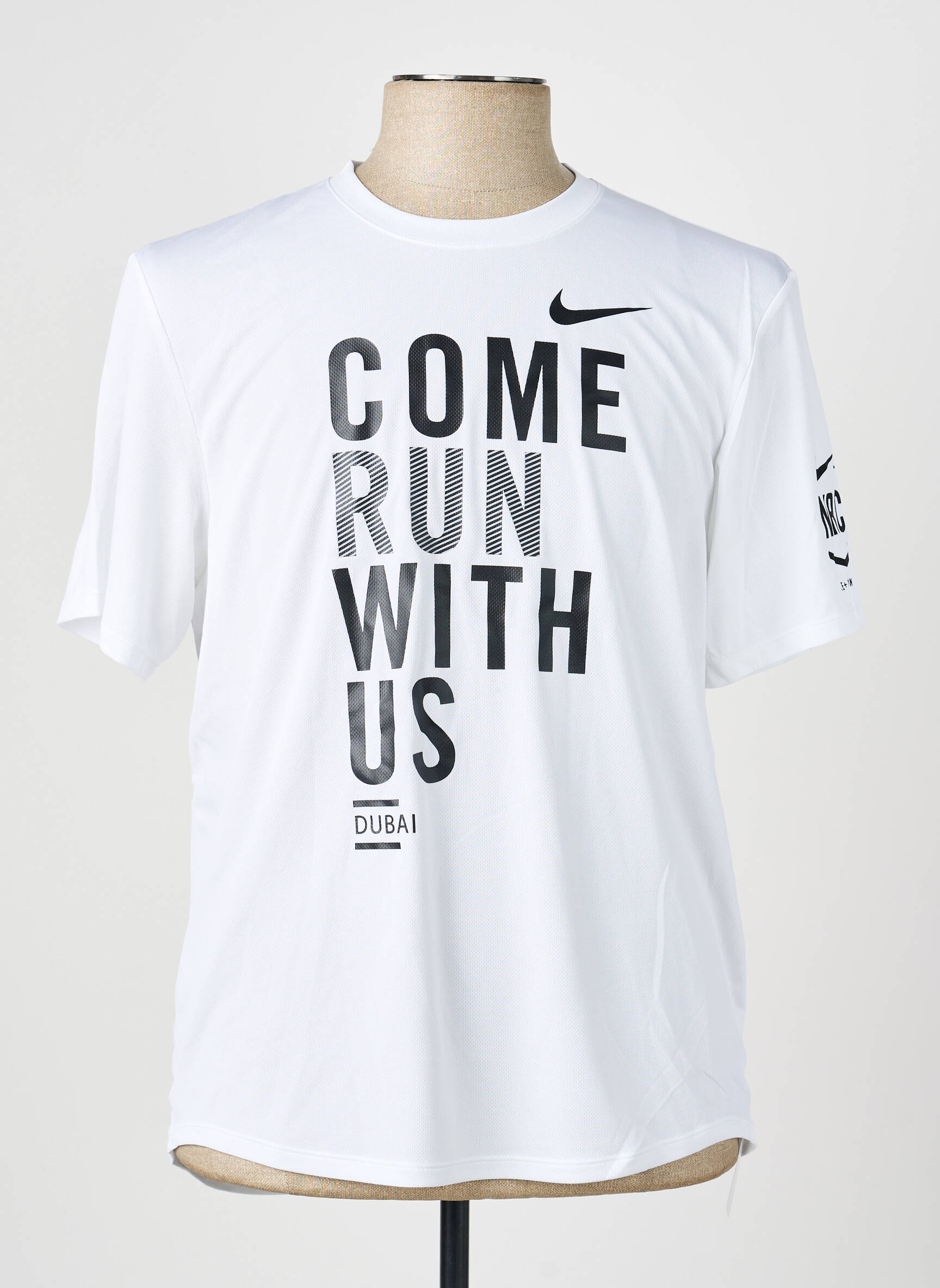 T-marškinys tiesi kirpimas trumpas rankovės baltas NIKE vyras