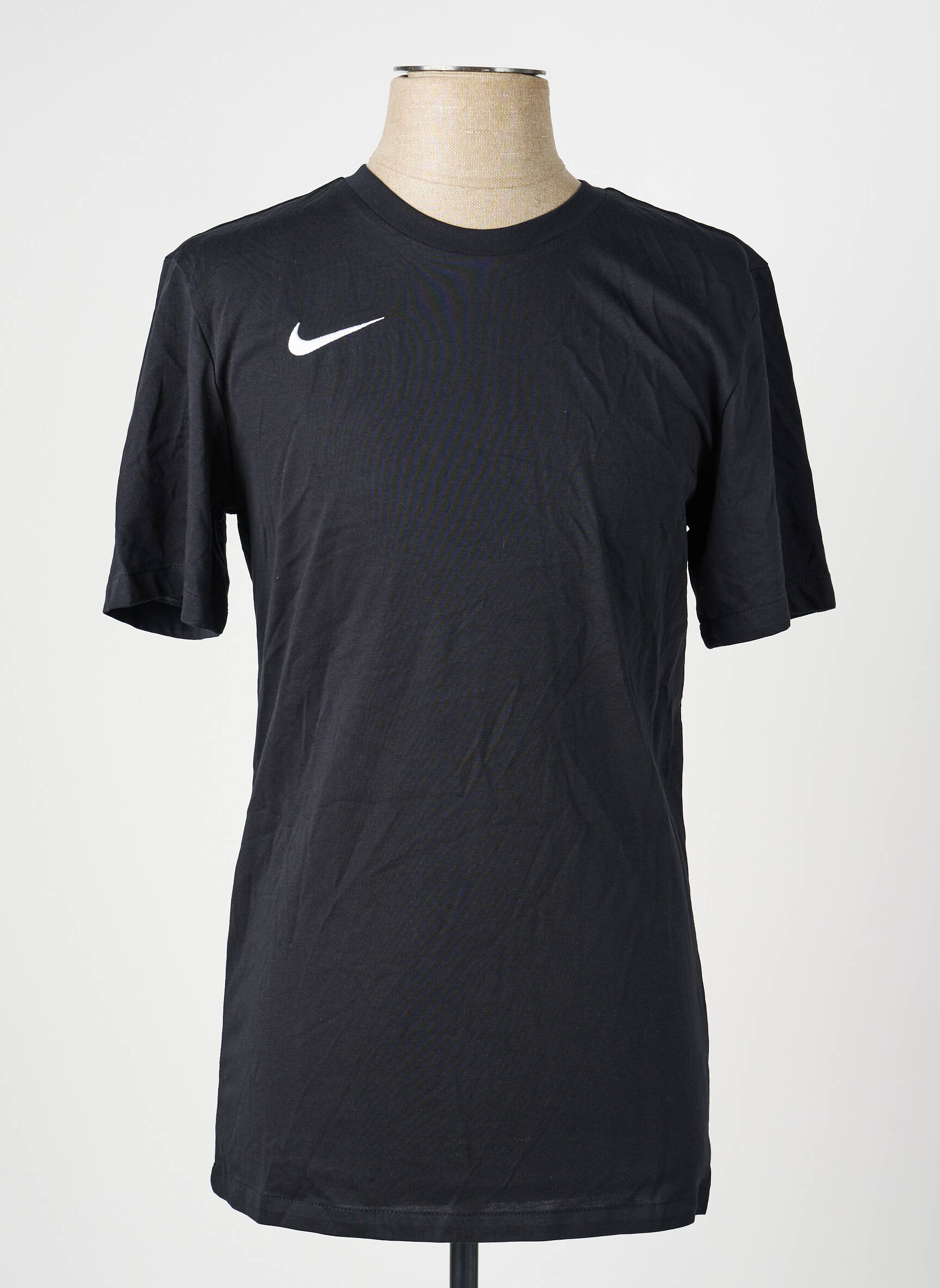 T-marškinys siuvinėjimas trumpas rankovės juodas NIKE vyras