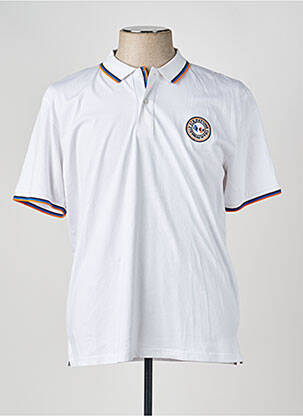 Polo jersey audinys trumpas rankovės baltas CAMBERABERO vyras