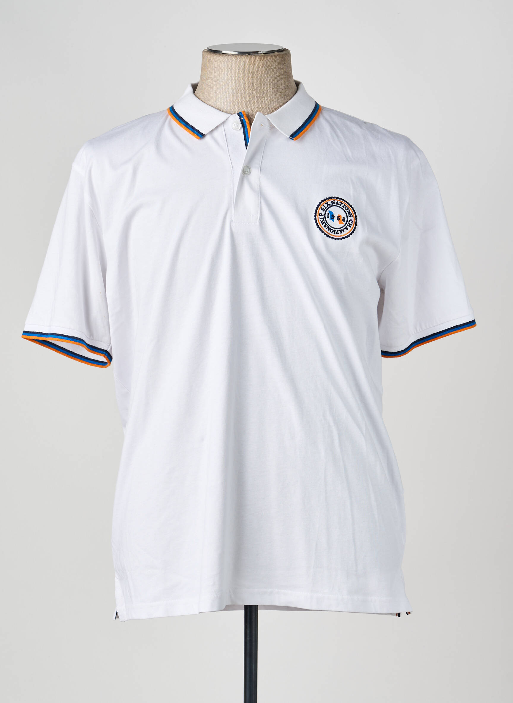 Polo jersey audinys trumpas rankovės baltas CAMBERABERO vyras