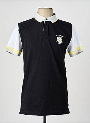 Polo jersey audinys trumpas rankovės juodas CAMBERABERO vyras