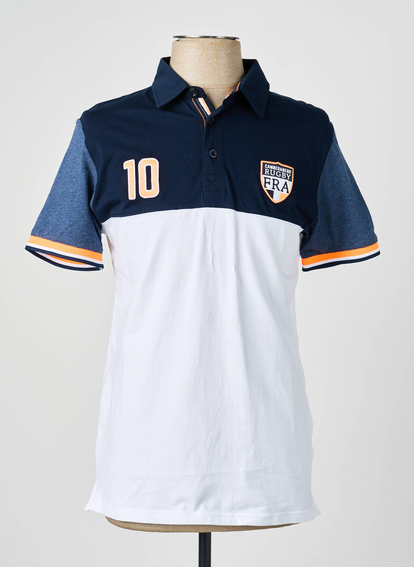 Polo jersey audinys trumpas rankovės baltas CAMBERABERO vyras