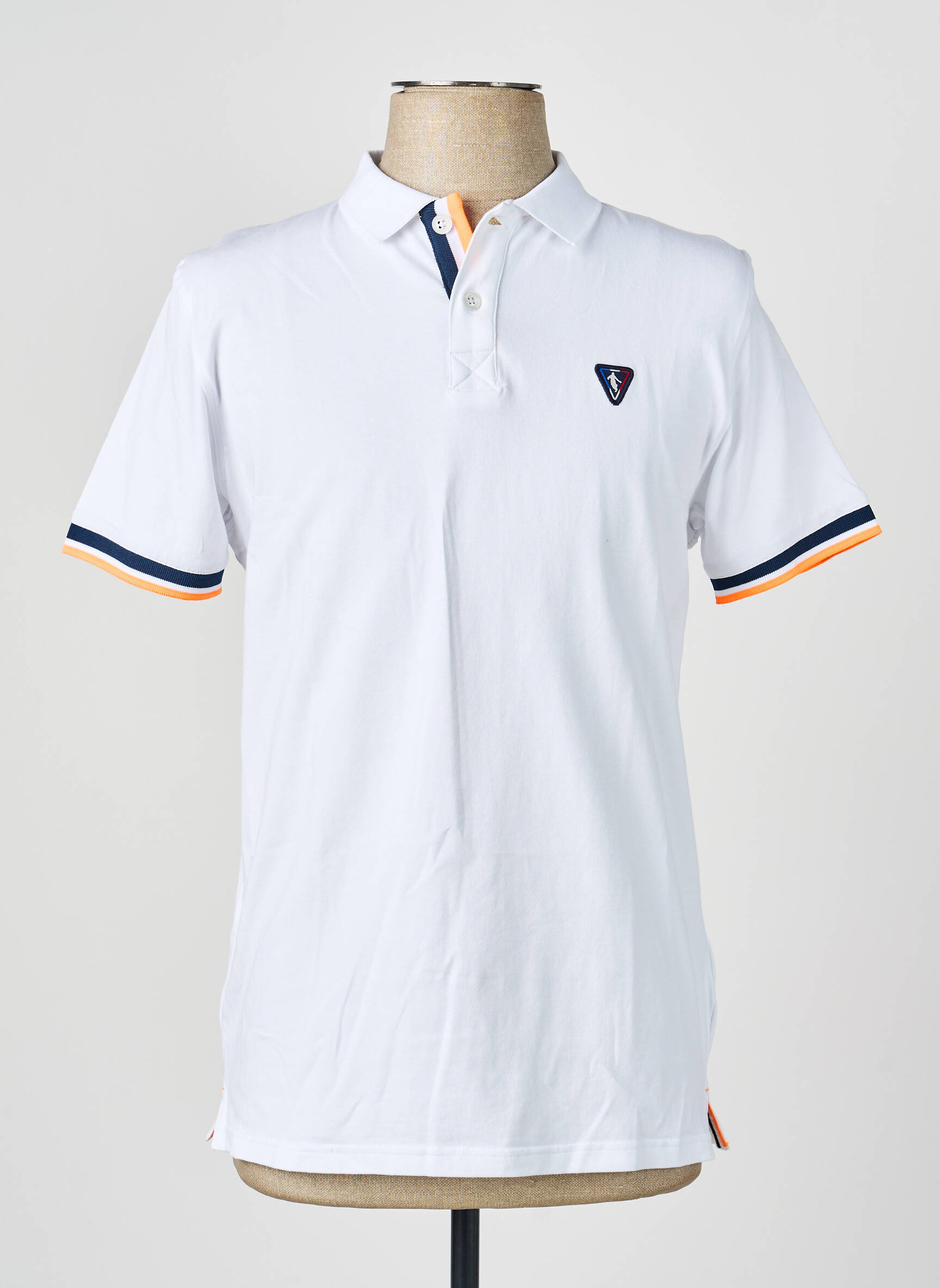 Polo jersey audinys trumpas rankovės baltas CAMBERABERO vyras