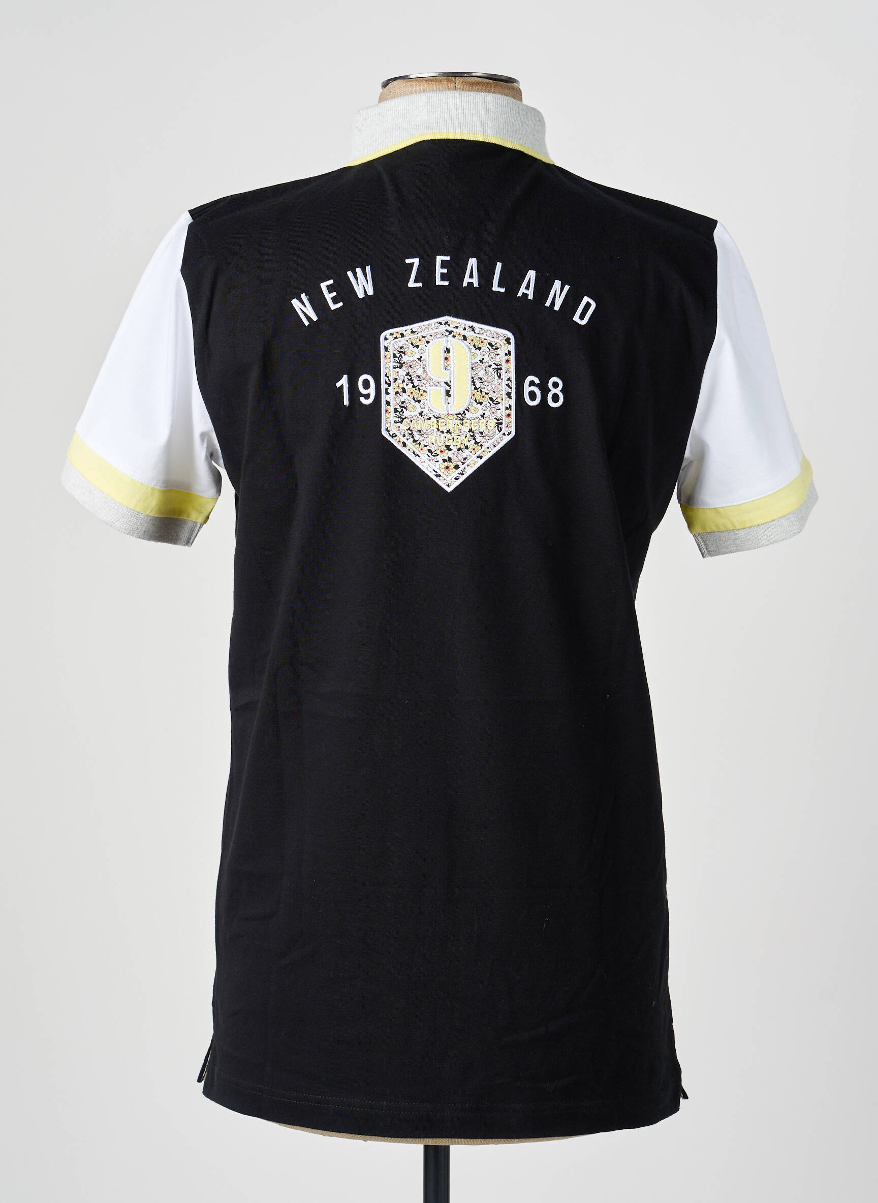 Polo jersey audinys trumpas rankovės juodas CAMBERABERO vyras