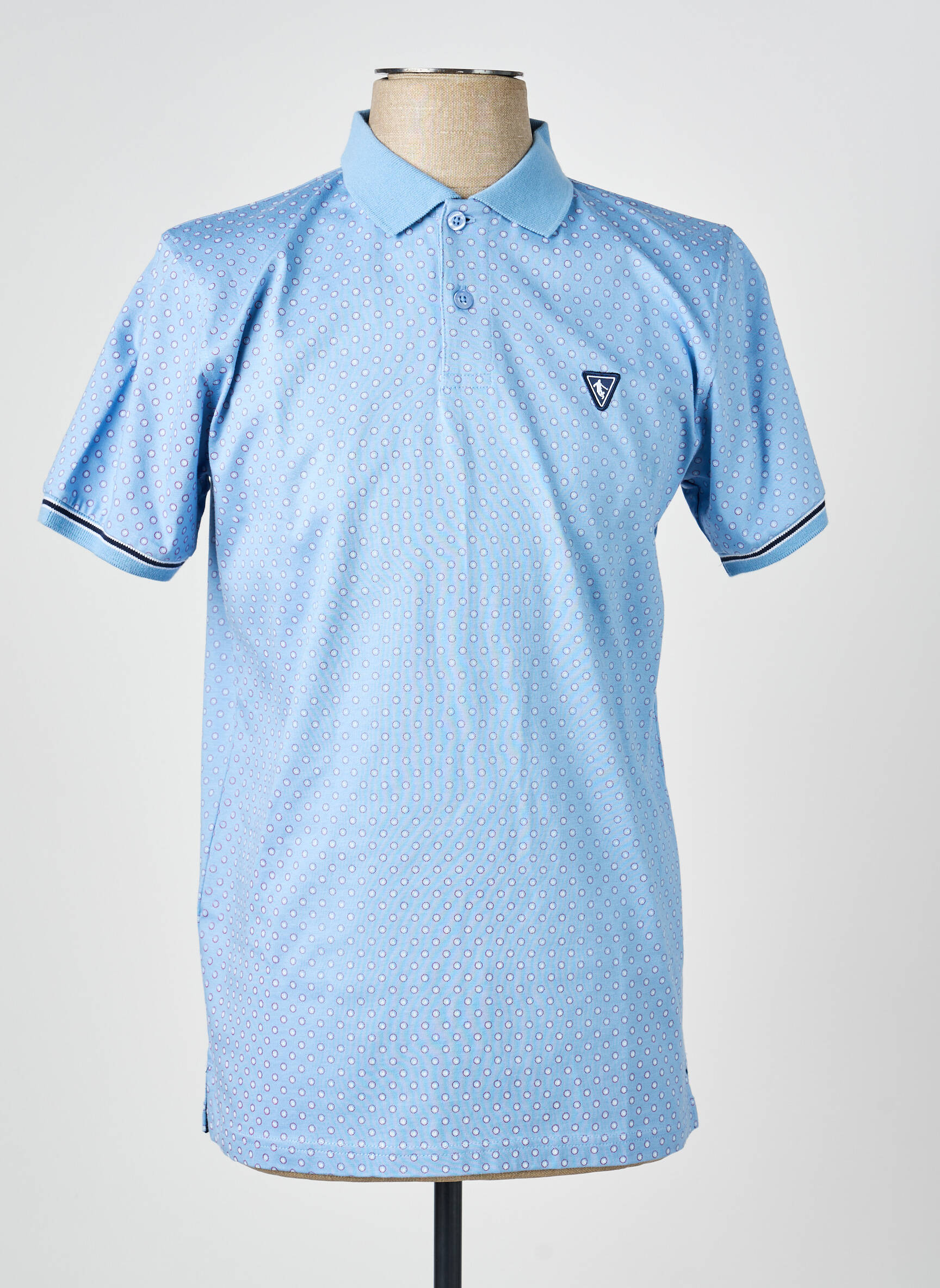Polo jersey audinys trumpas rankovės mėlyna CAMBERABERO vyras