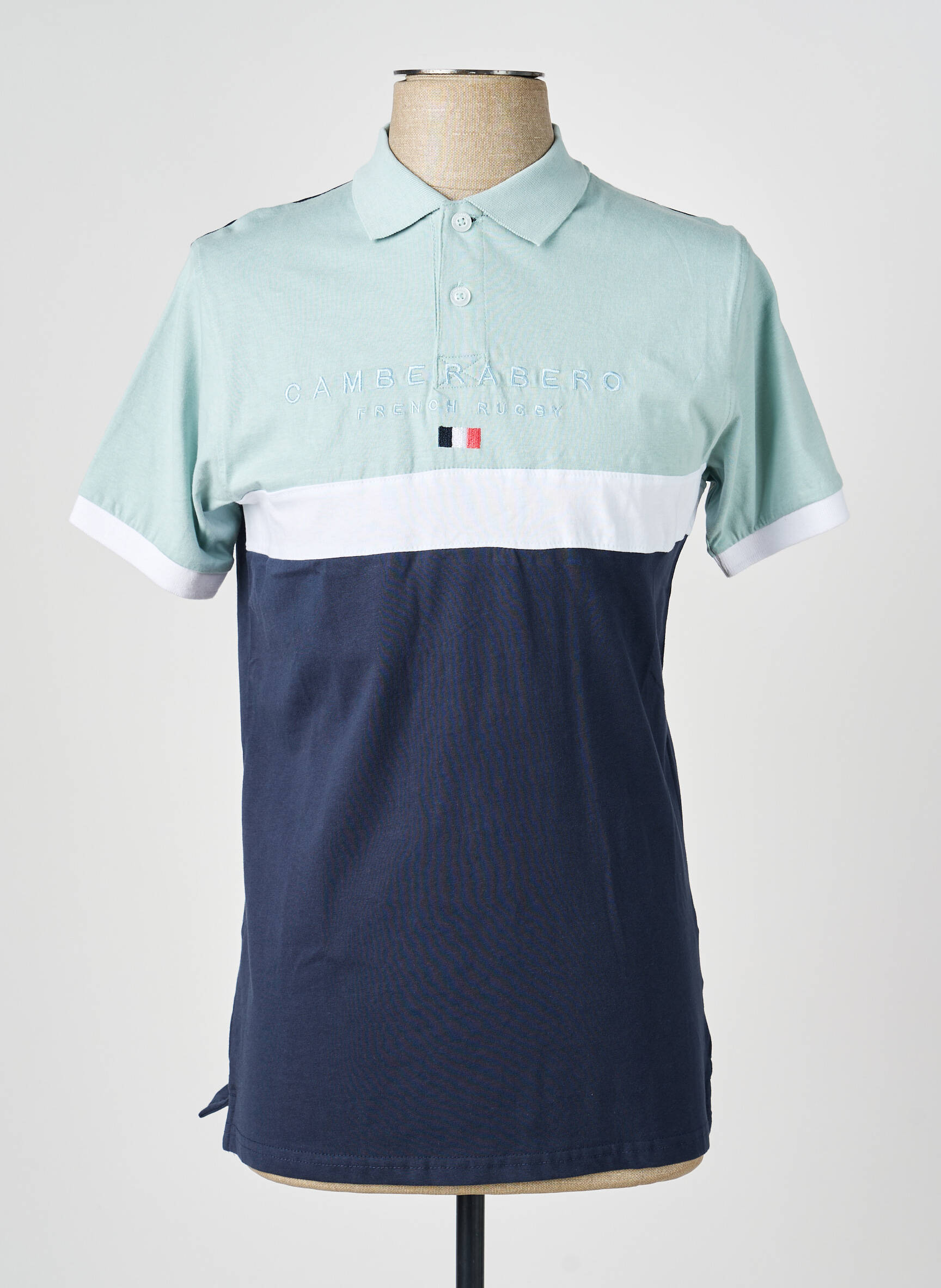 Polo jersey audinys trumpas rankovės žalias CAMBERABERO vyras