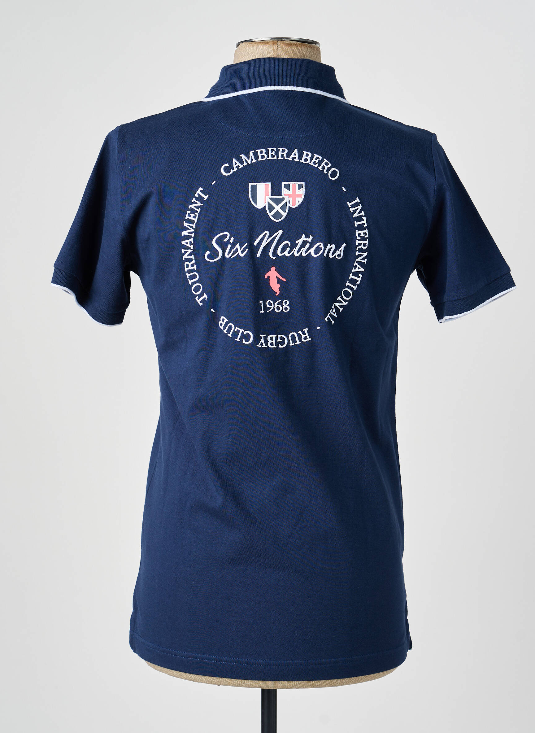 Polo jersey audinys trumpas rankovės mėlyna CAMBERABERO vyras