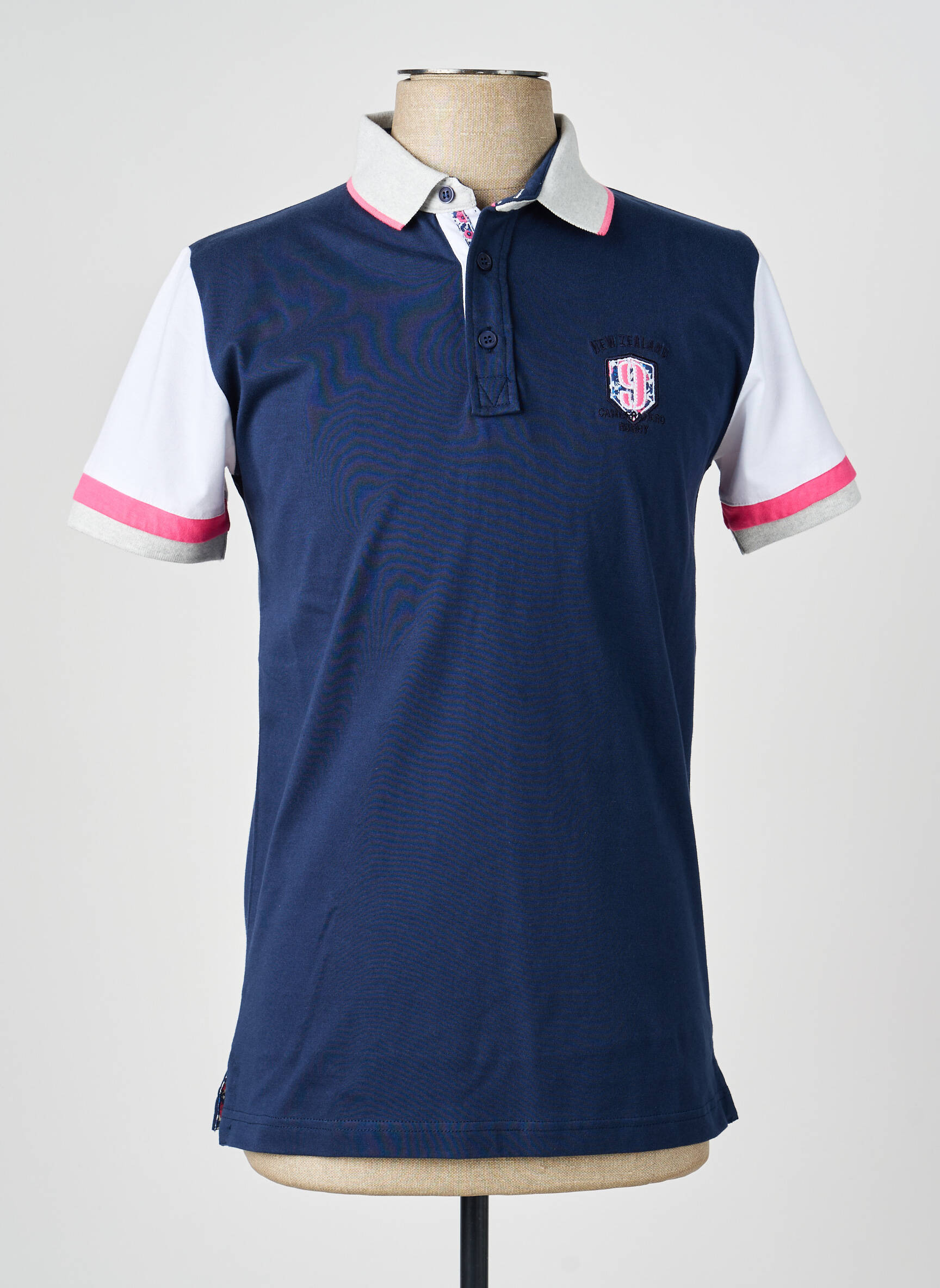 Polo jersey audinys trumpas rankovės mėlyna CAMBERABERO vyras