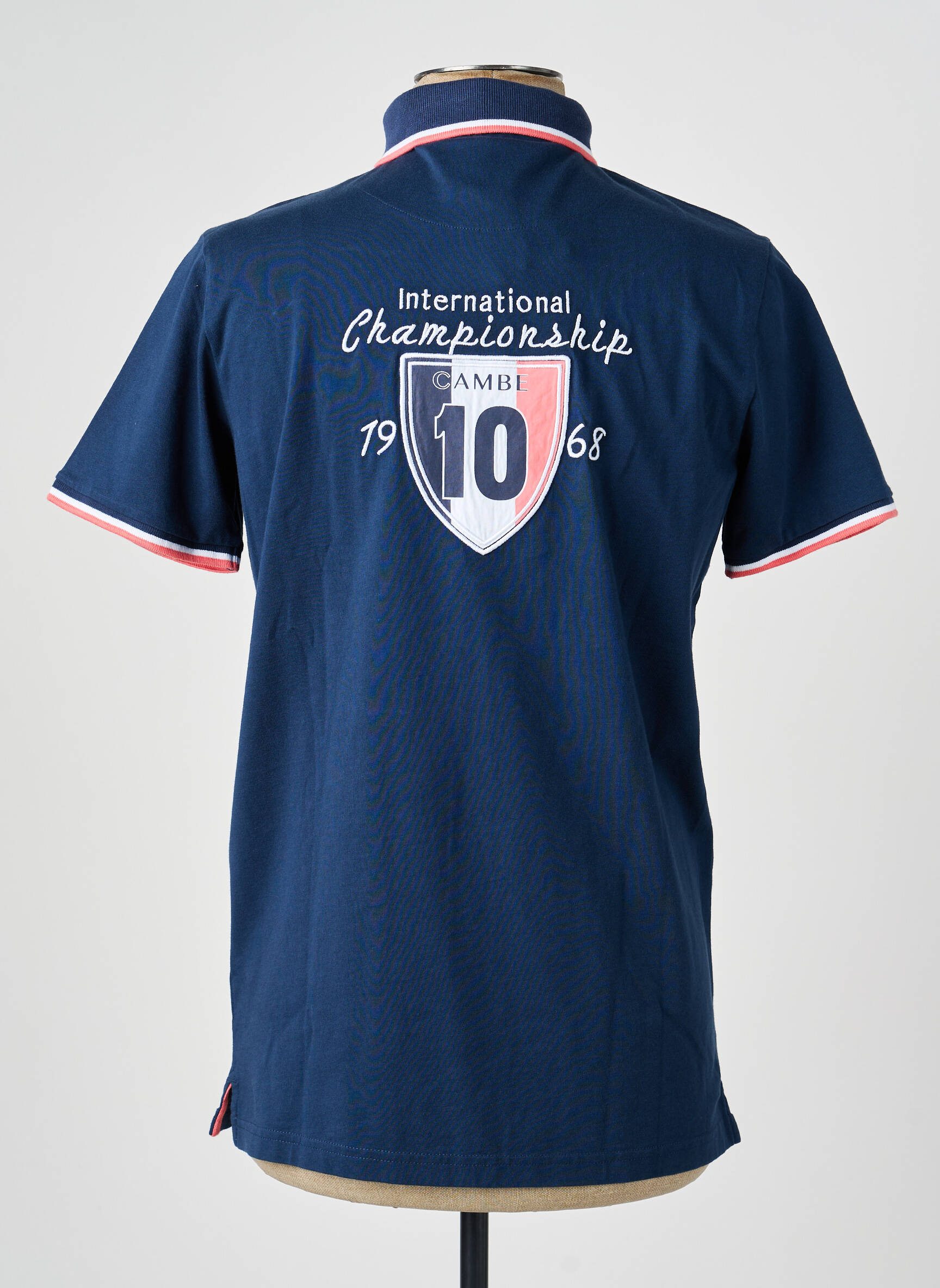 Polo jersey audinys trumpas rankovės mėlyna CAMBERABERO vyras
