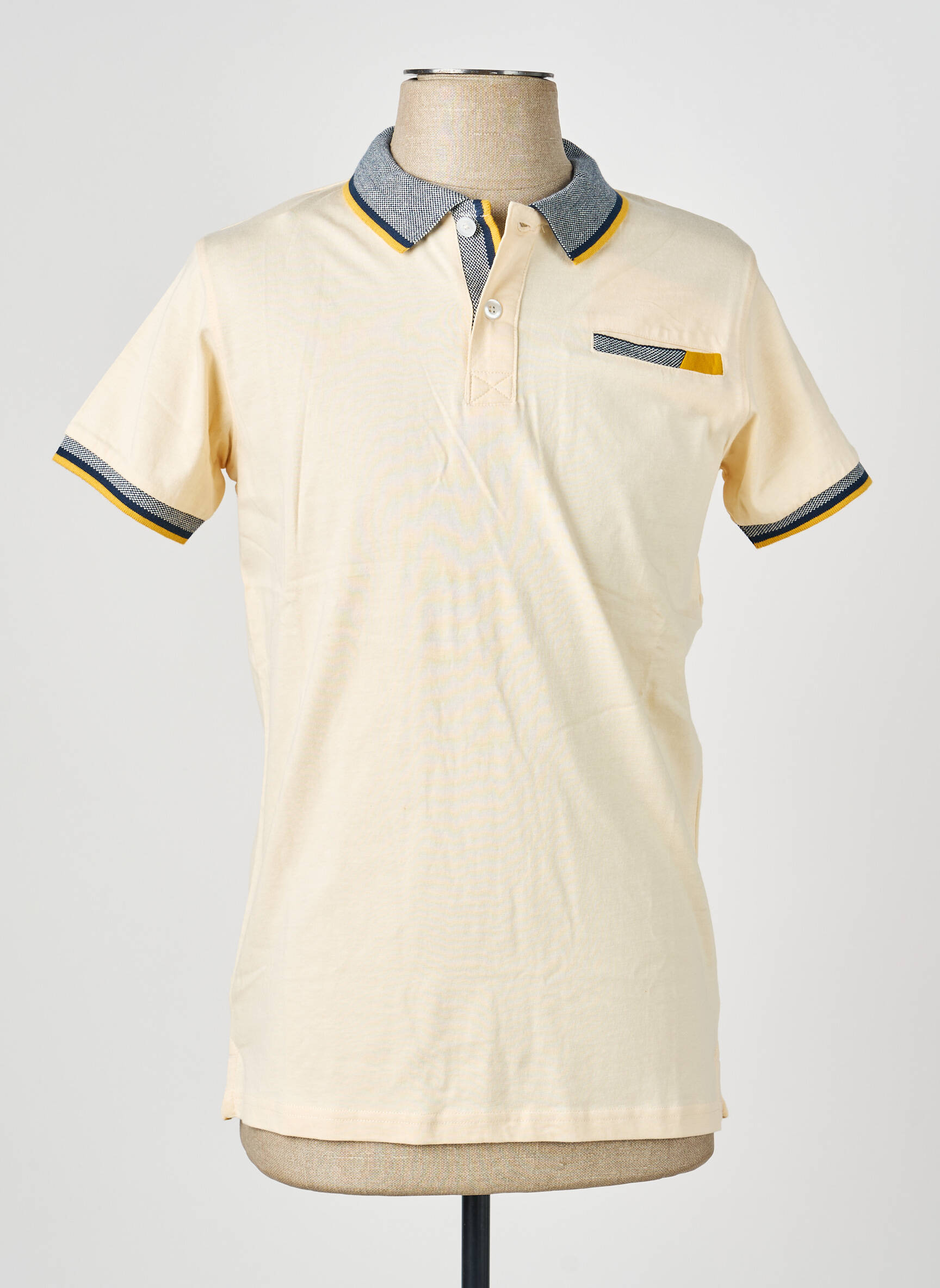 Polo jersey audinys trumpas rankovės geltona CAMBERABERO vyras