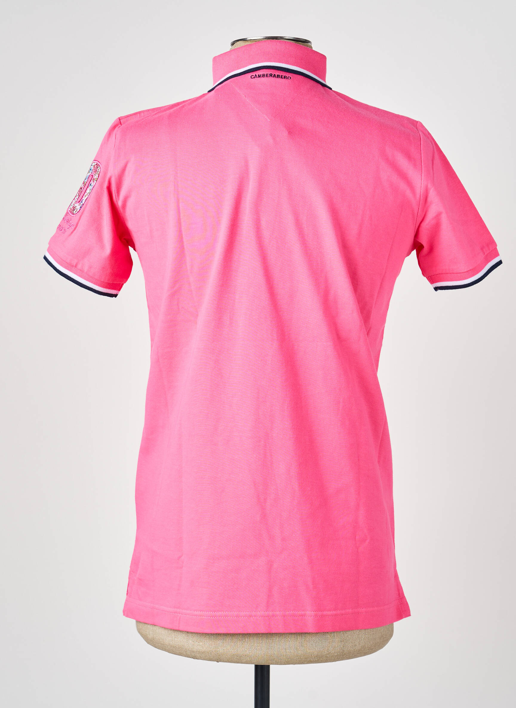 Polo jersey audinys trumpas rankovės rožinė CAMBERABERO vyras