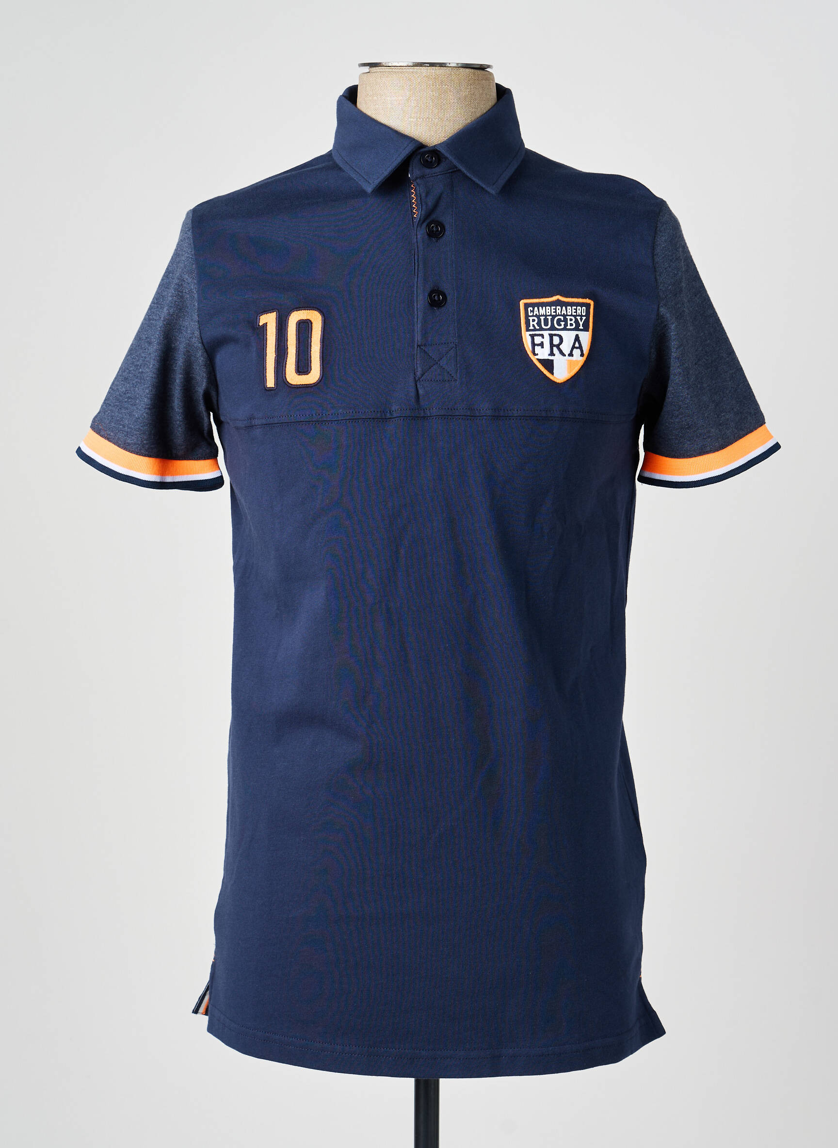 Polo jersey audinys trumpas rankovės mėlyna CAMBERABERO vyras