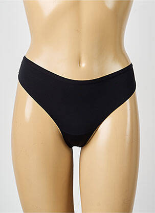 Tanga satino audinys juodas PASSIONATA moteris
