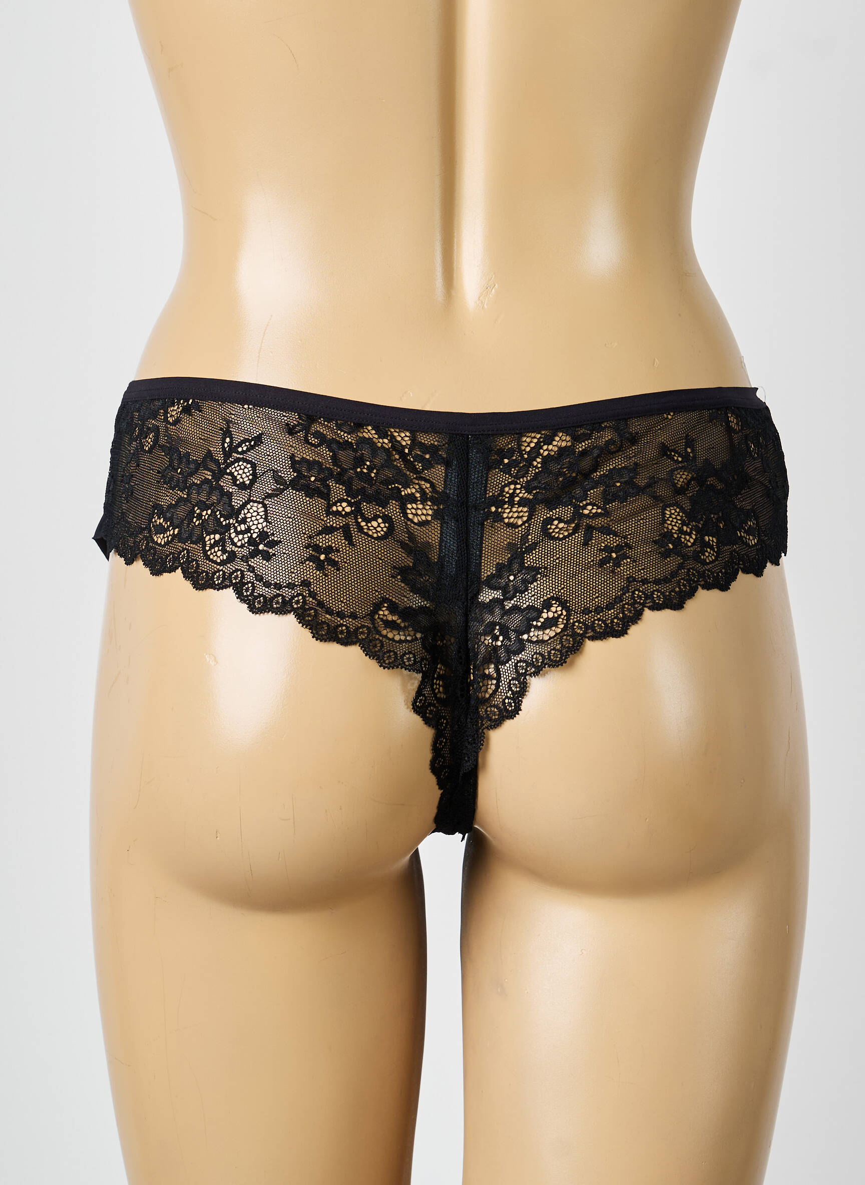 Tanga tamprumas juodas PASSIONATA moteris