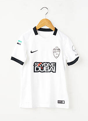 T-marškinys futbolo sportas trumpas rankovės baltas NIKE berniukas