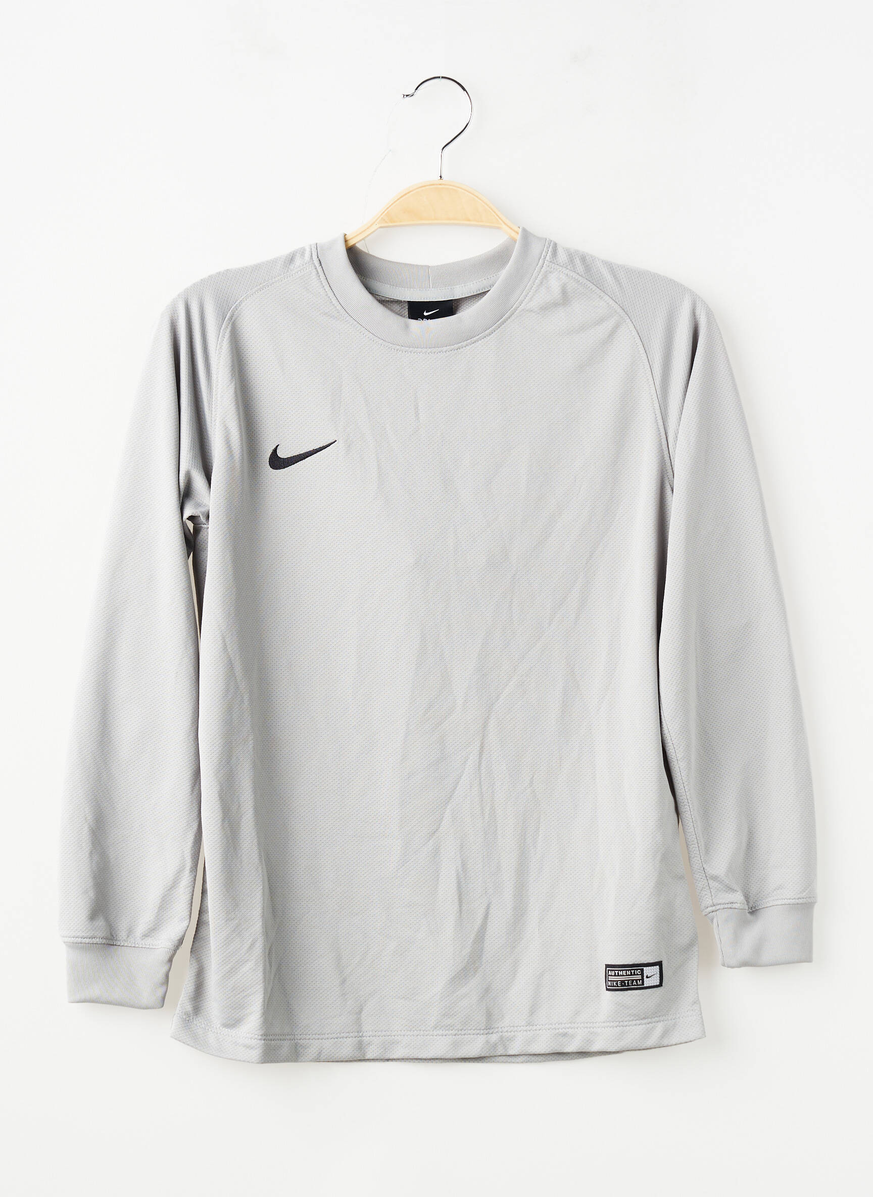 T-marškinys ilgos rankovės ilgos rankovės pilka NIKE berniukas
