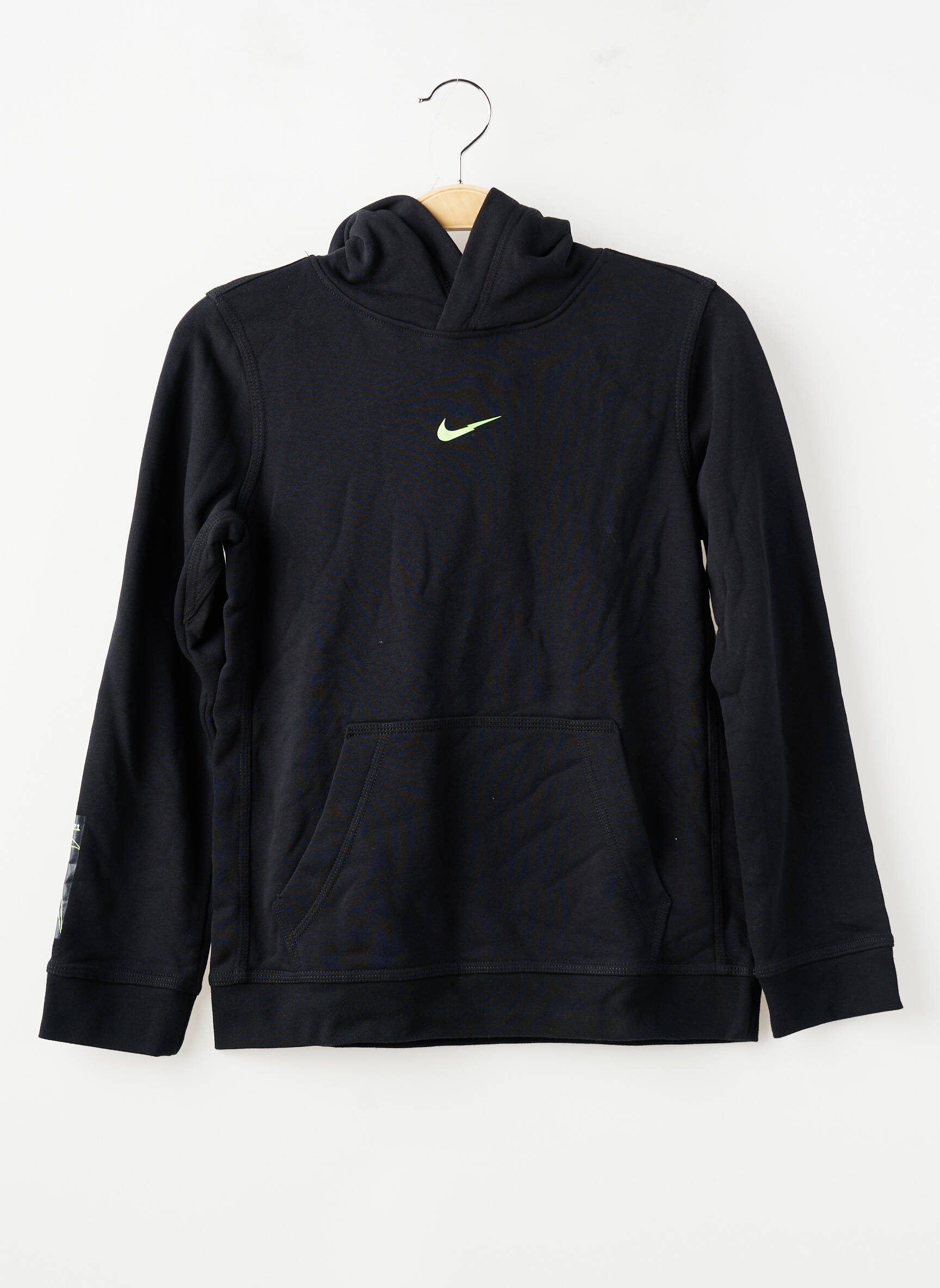 Kapišonas tiesi kirpimas ilgos rankovės juodas NIKE berniukas