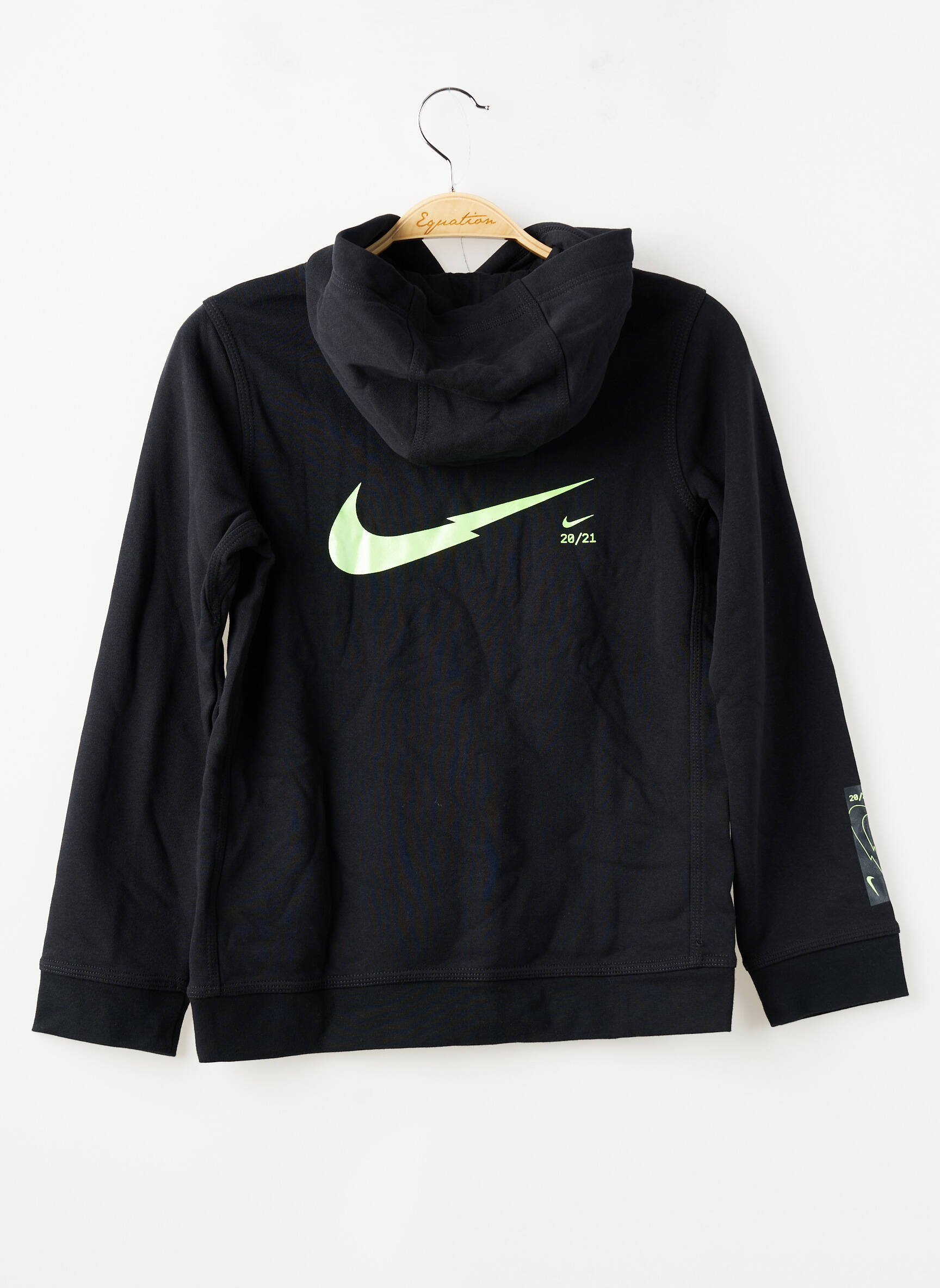 Kapišonas tiesi kirpimas ilgos rankovės juodas NIKE berniukas