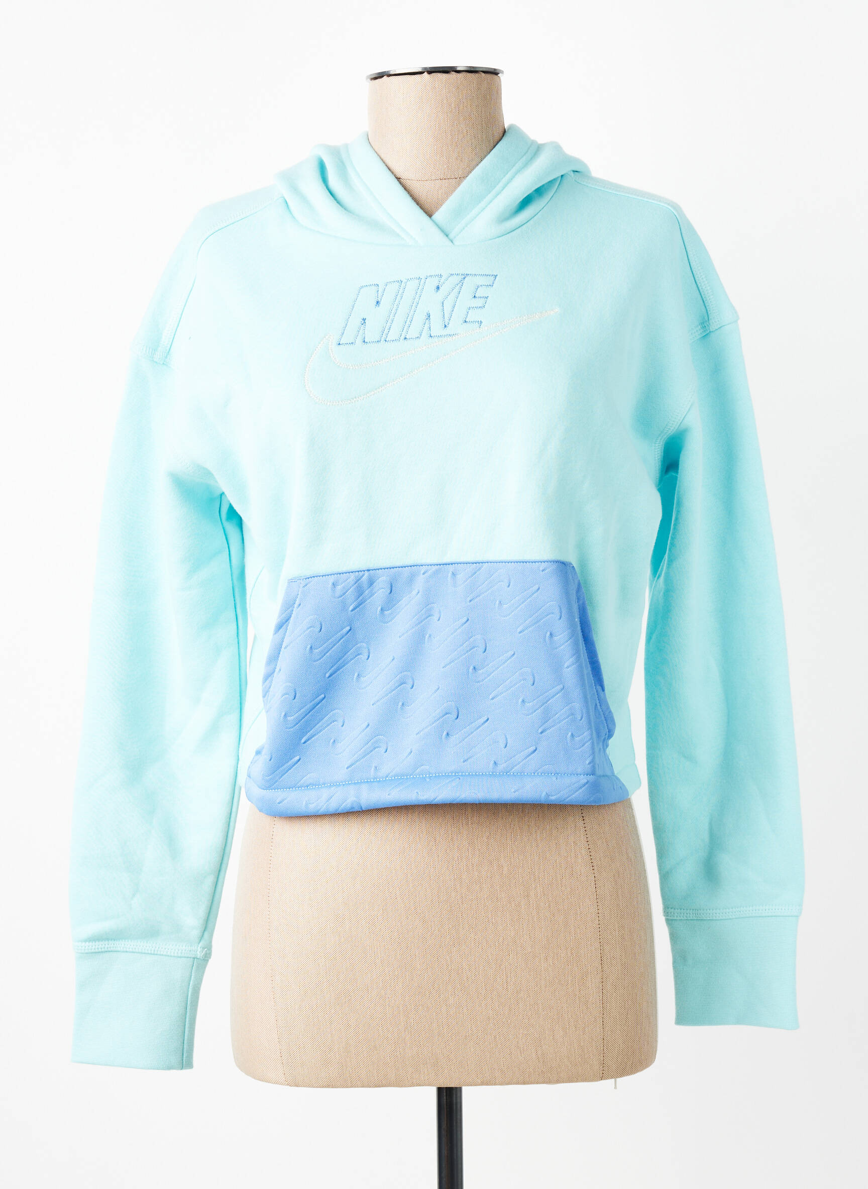 Kapišonas lurex audinys audinys ilgos rankovės mėlyna NIKE mergina