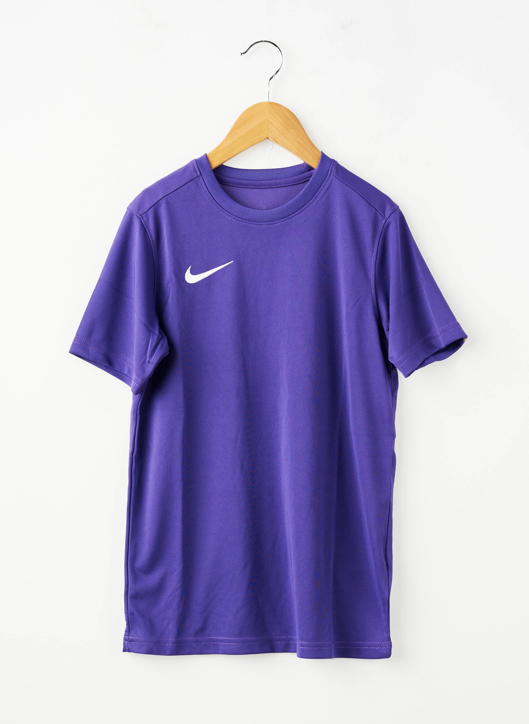 T-marškinys multisporto sportas trumpas rankovės violetinis NIKE vaikas