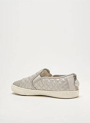 Slip-on batai satino audinys plokščias kulnas iki 3 cm sidabrinė GEOX moteris
