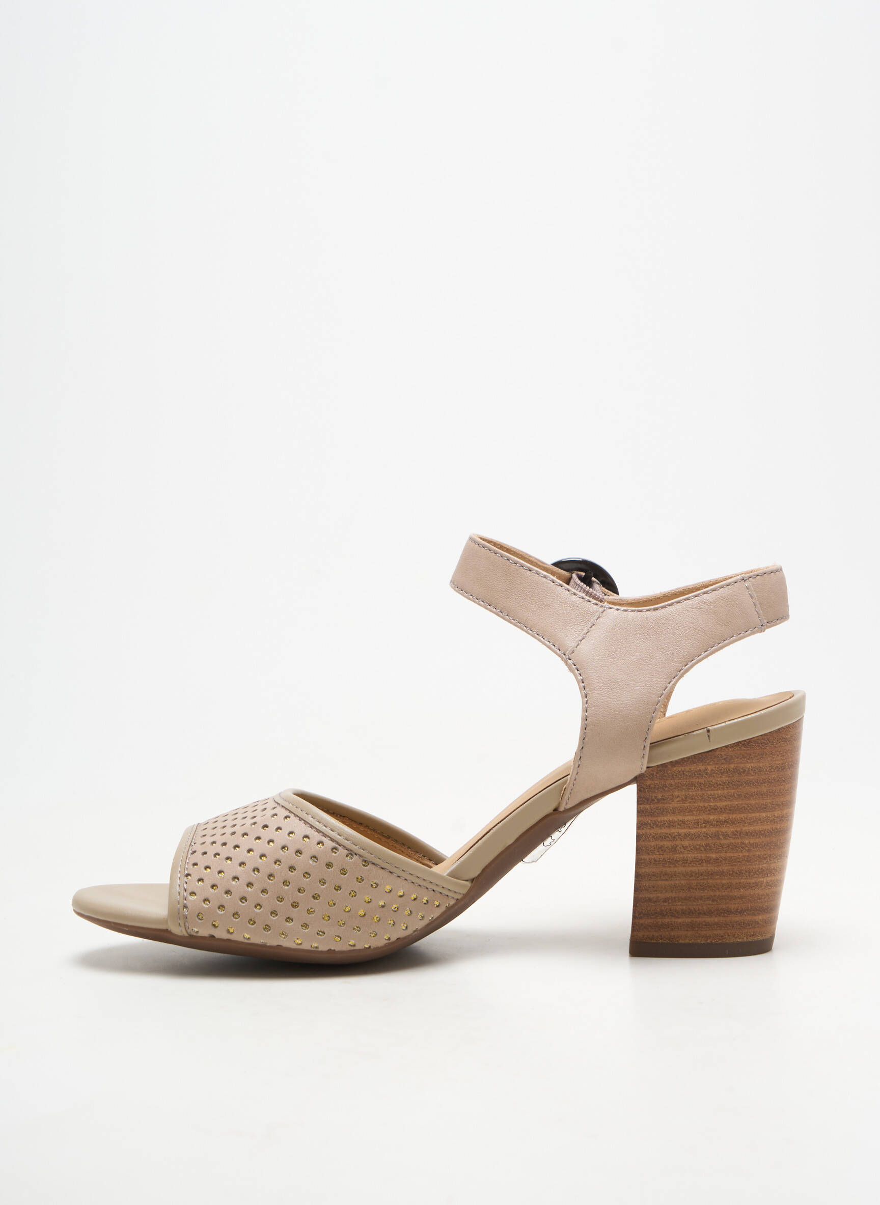 Sandalai/nu pėdos satino audinys kulnas nuo 7 iki 9 cm bežinis GEOX moteris