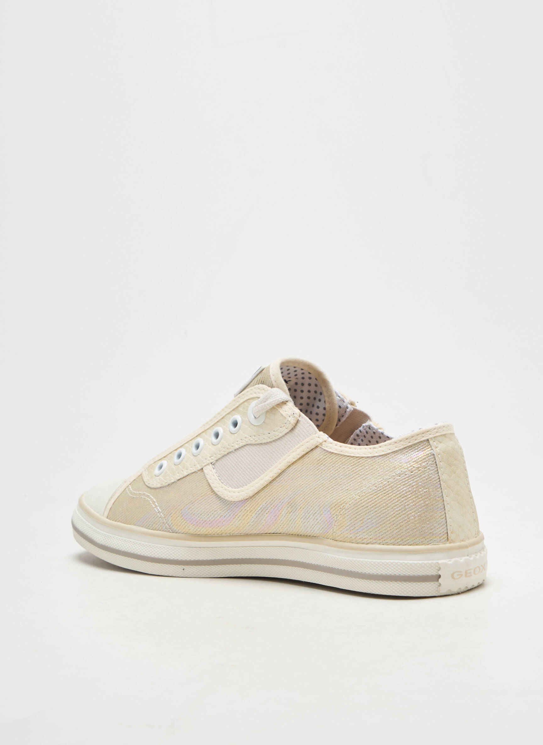 Slip-on batai satino audinys plokščias kulnas iki 3 cm auksas GEOX moteris