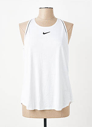 Marškiniai be rankovių tiesi kirpimas be rankų baltas NIKE moteris