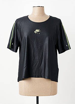 T-marškinys floqué serigrafija trumpas rankovės juodas NIKE moteris