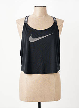 Viršūnė be rankų be rankų juodas NIKE moteris