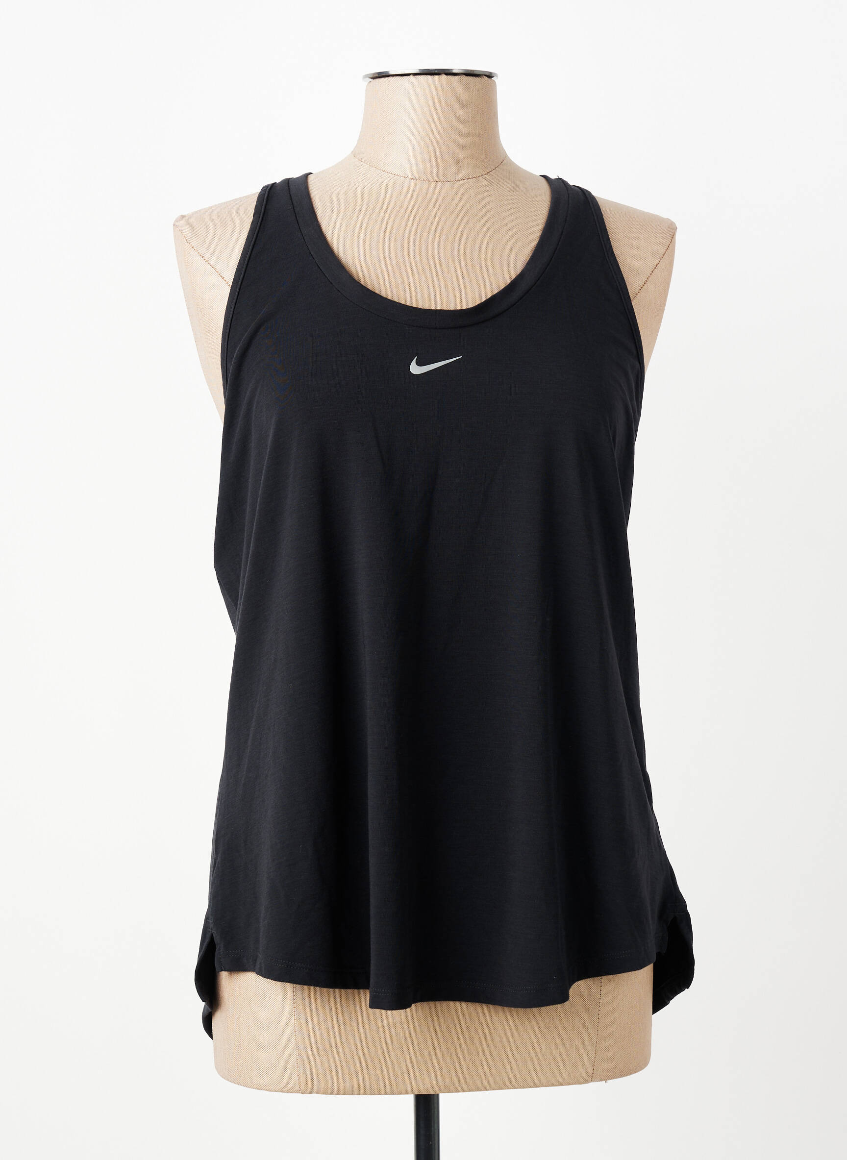 Marškiniai be rankovių floqué serigrafija be rankų juodas NIKE moteris