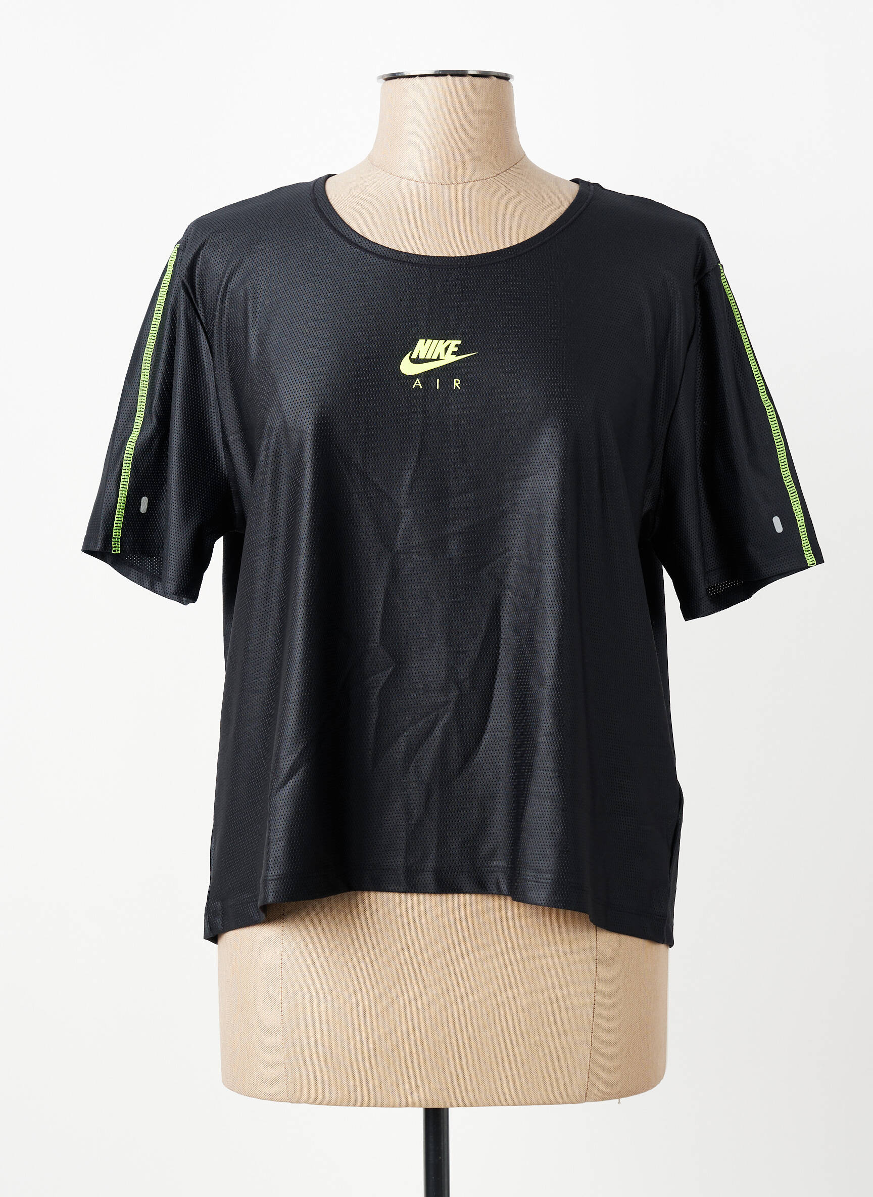 T-marškinys floqué serigrafija trumpas rankovės juodas NIKE moteris