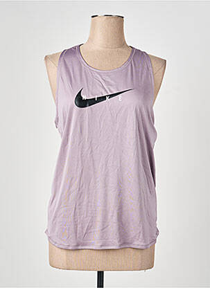 Marškiniai be rankovių floqué serigrafija be rankų violetinis NIKE moteris