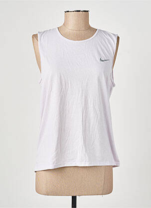 Marškiniai be rankovių floqué serigrafija be rankų baltas NIKE moteris