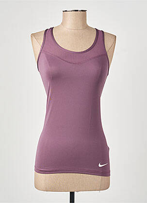 Marškiniai be rankovių tamprumas be rankų violetinis NIKE moteris