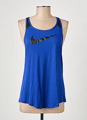 Marškiniai be rankovių floqué serigrafija be rankų mėlyna NIKE moteris