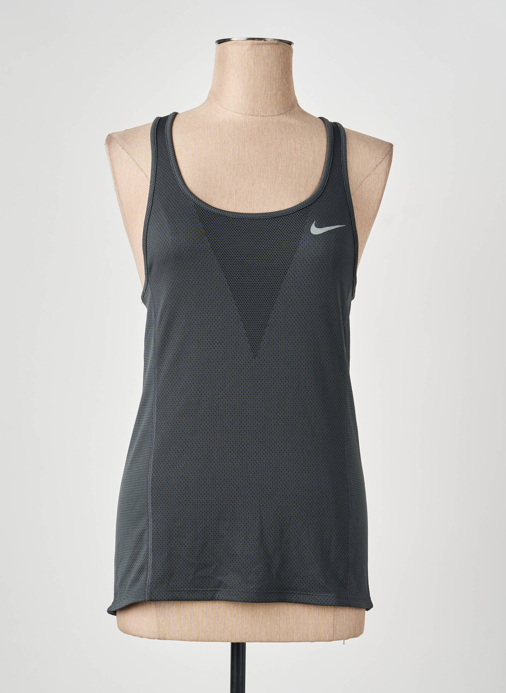 Marškiniai be rankovių tiesi kirpimas be rankų pilka NIKE moteris