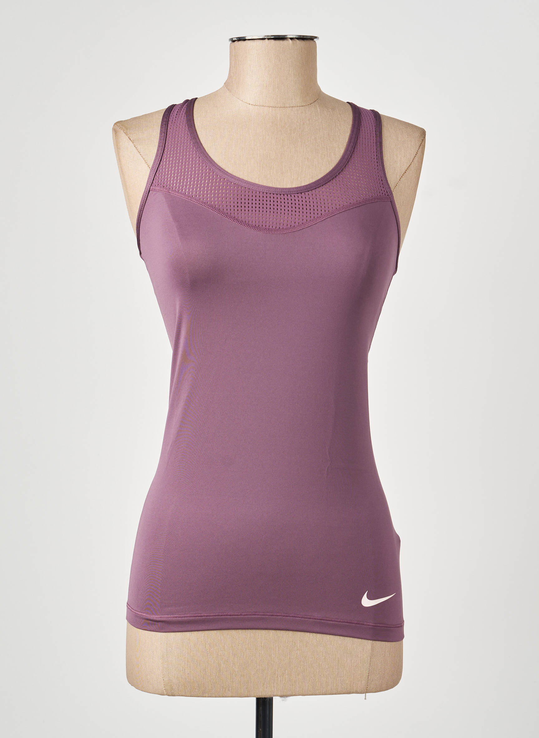 Marškiniai be rankovių multisporto sportas be rankų violetinis NIKE moteris