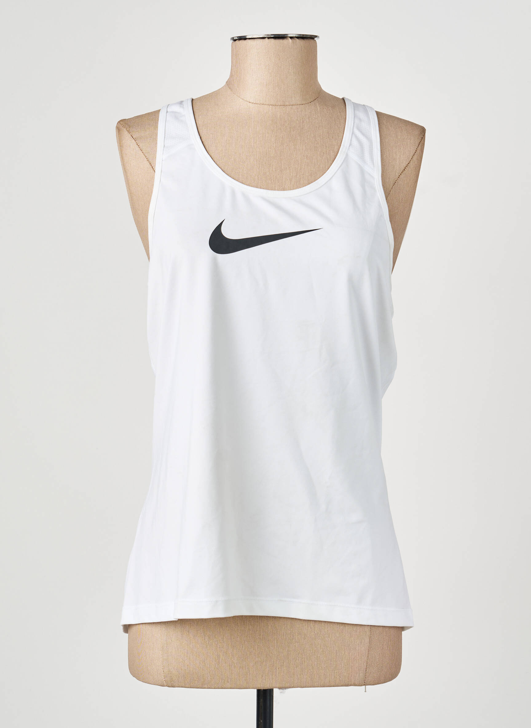 Marškiniai be rankovių tiesi kirpimas be rankų baltas NIKE moteris