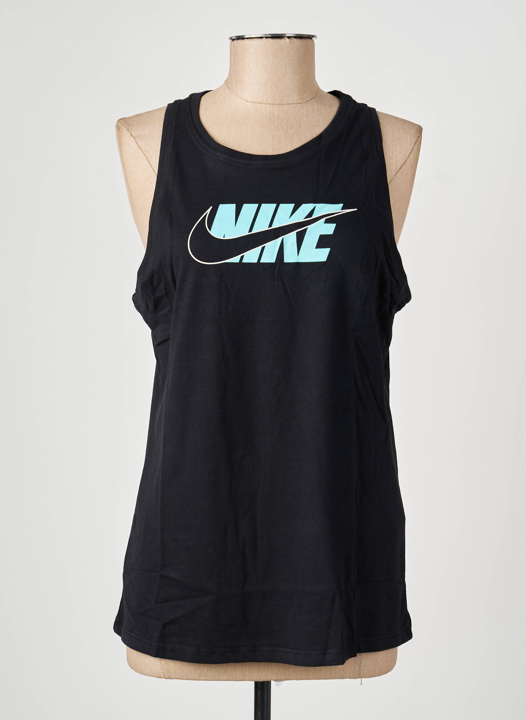 Marškiniai be rankovių tiesi kirpimas be rankų juodas NIKE moteris