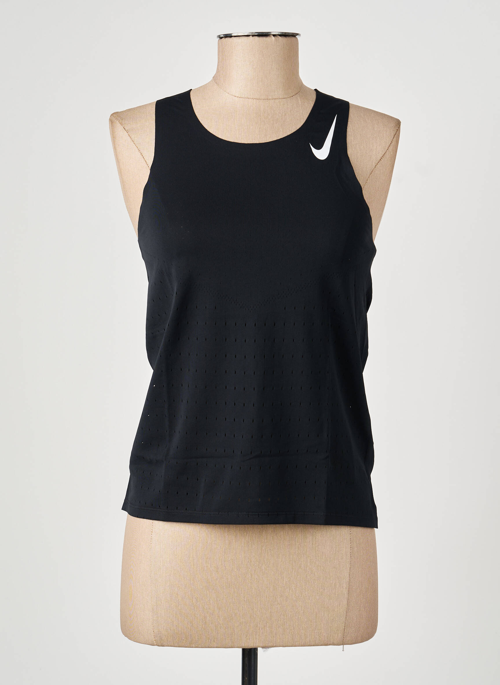 Marškiniai be rankovių floqué serigrafija be rankų juodas NIKE moteris