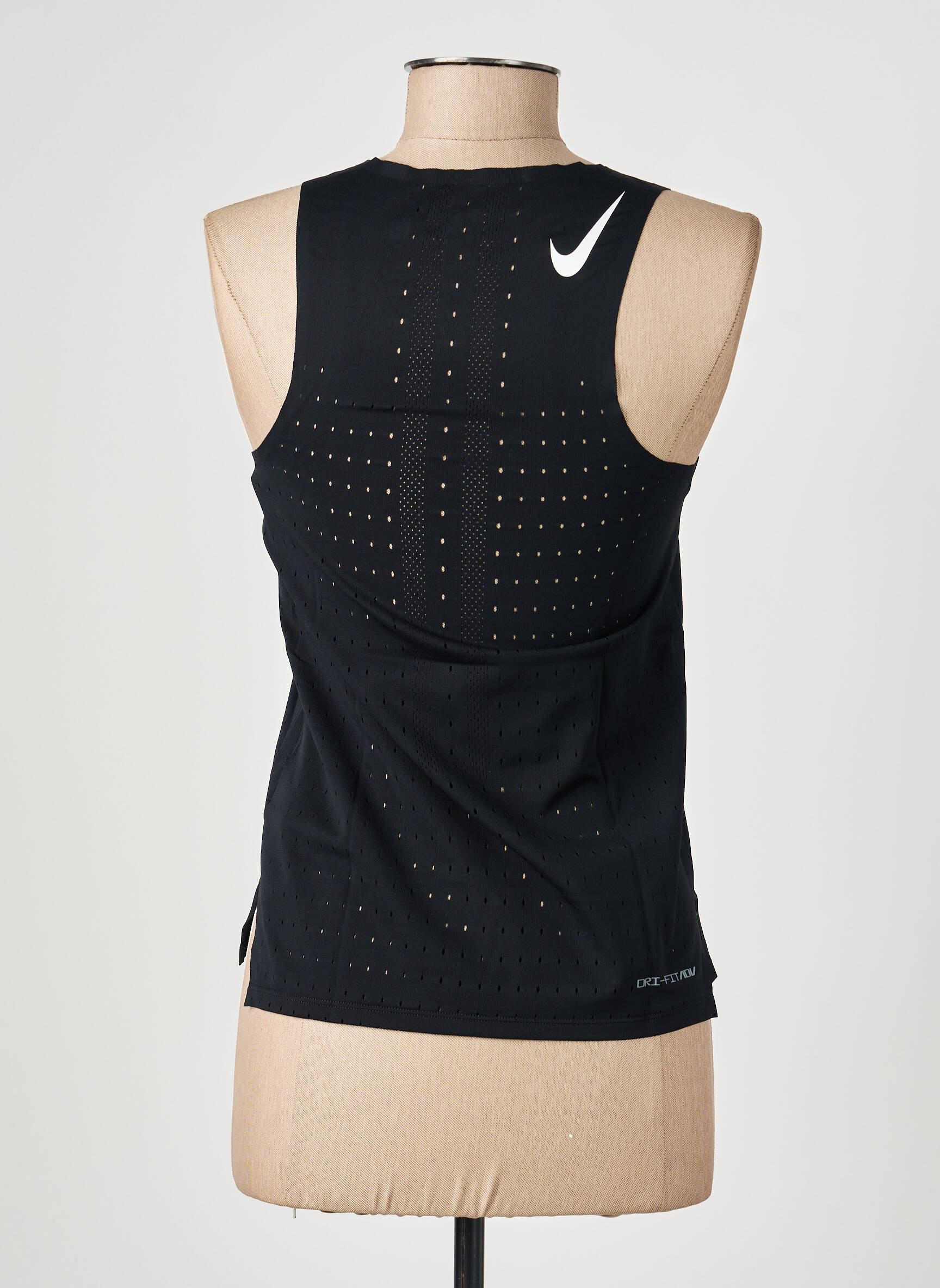 Marškiniai be rankovių floqué serigrafija be rankų juodas NIKE moteris