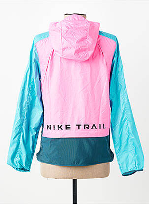 Vėjo nepraleidėjas ilgos rankovės su gobtuvu rožinė NIKE moteris