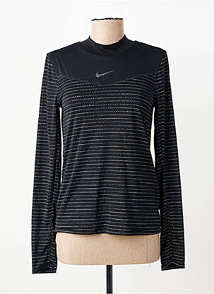 T-marškinys fantazijos raštas ilgos rankovės juodas NIKE moteris