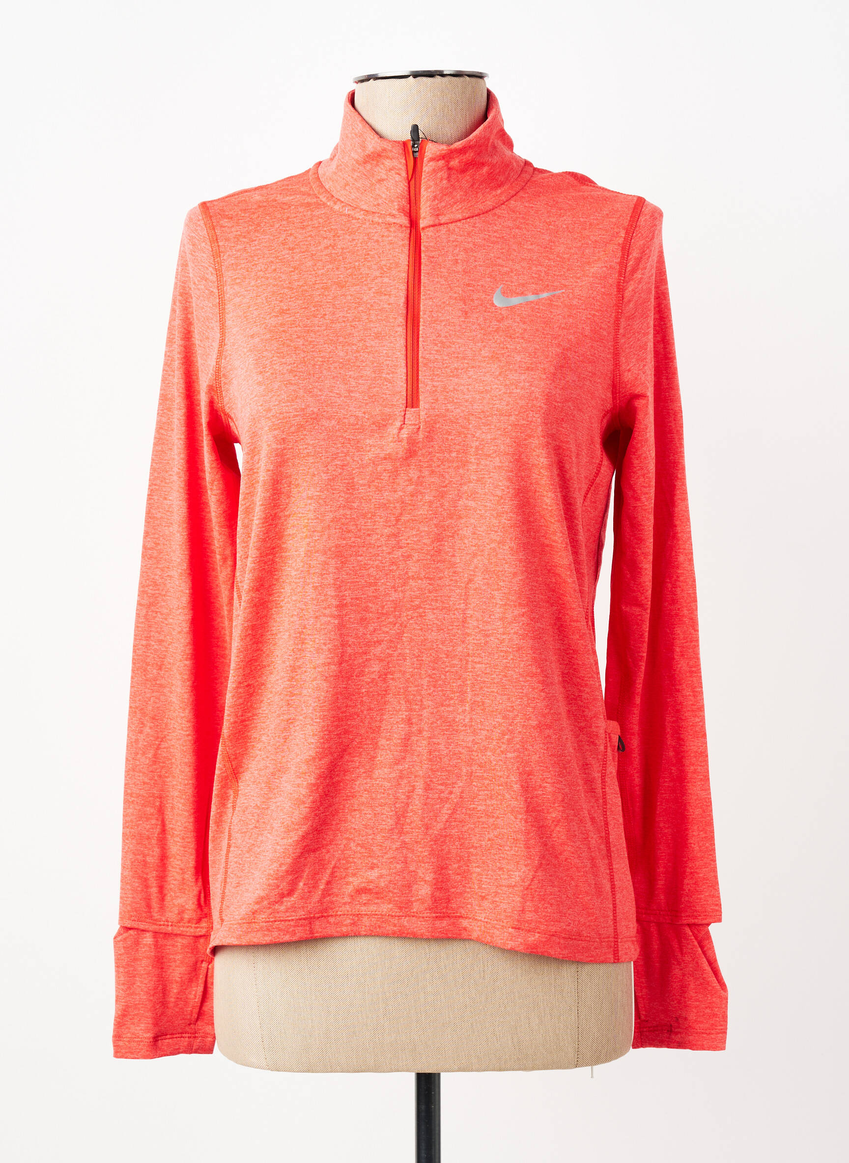 T-marškinys ilgos rankovės ilgos rankovės oranžinė NIKE moteris
