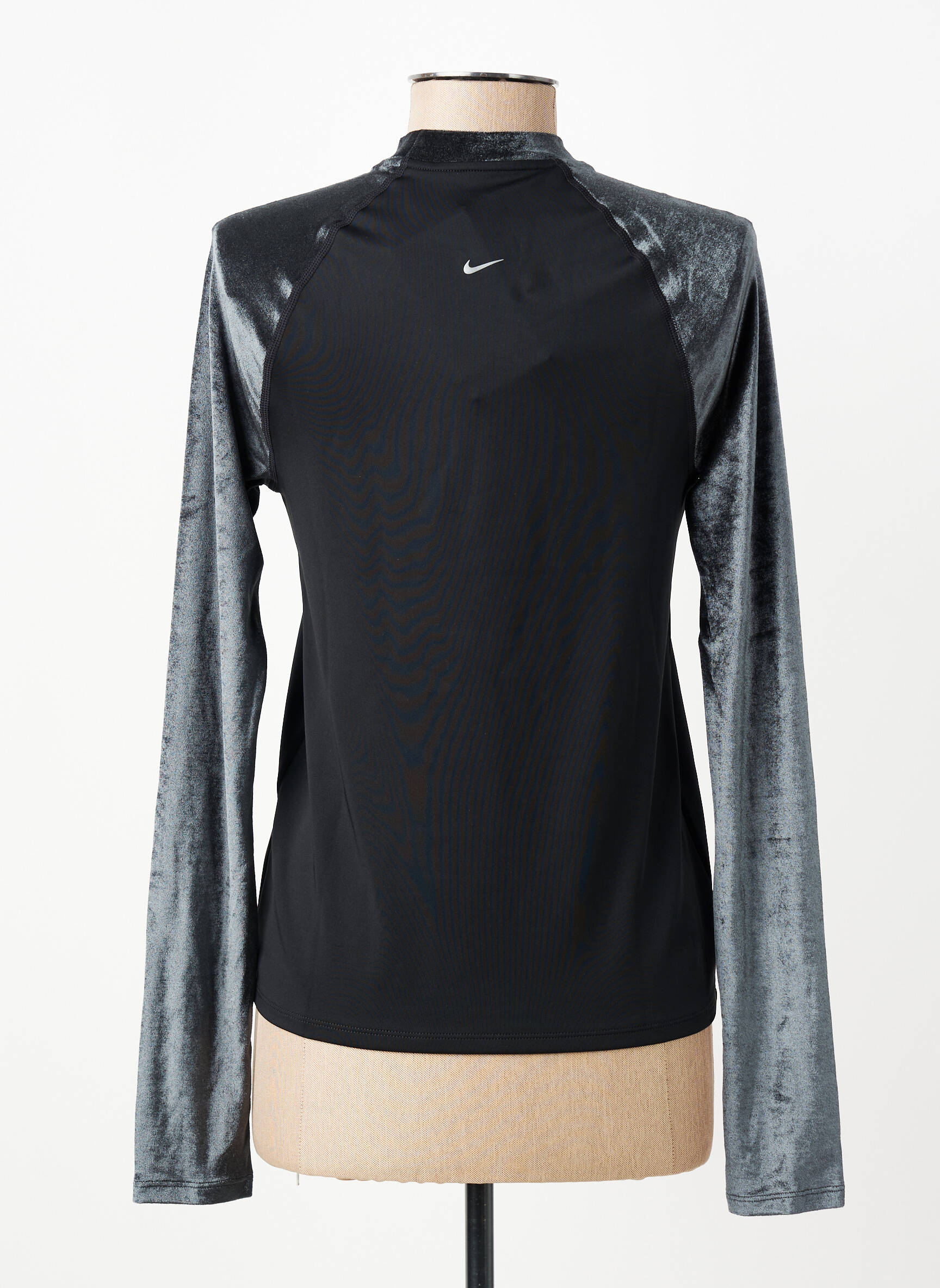 T-marškinys ilgos rankovės ilgos rankovės juodas NIKE moteris