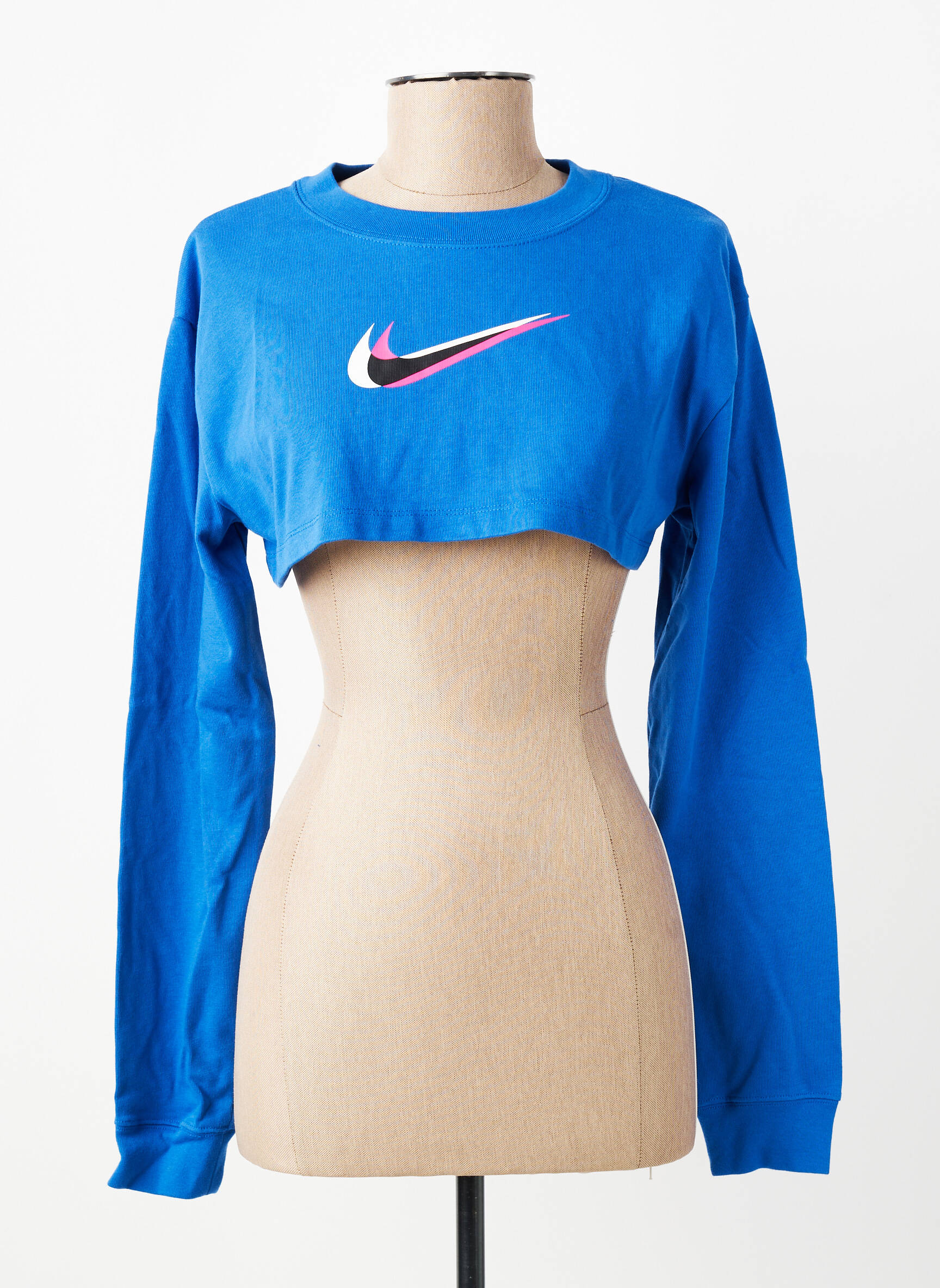 Mikroskopas tamprumas ilgos rankovės mėlyna NIKE moteris