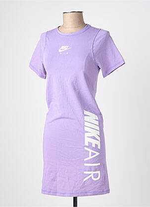 Trumpa suknelė trumpas rankovės trumpas rankovės violetinis NIKE moteris